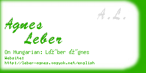 agnes leber business card